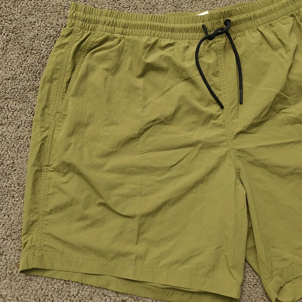 Everlane ReNew‎ Swim Short Mens XL Olive Green Recycled Nylon 7 Inch Inseam